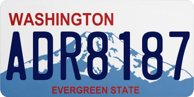 WA license plate ADR8187