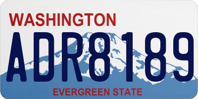 WA license plate ADR8189