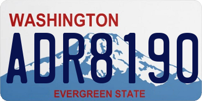 WA license plate ADR8190