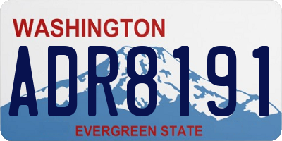 WA license plate ADR8191