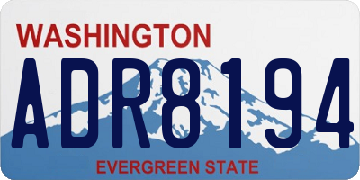 WA license plate ADR8194