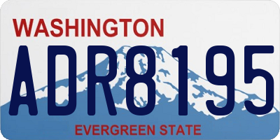 WA license plate ADR8195