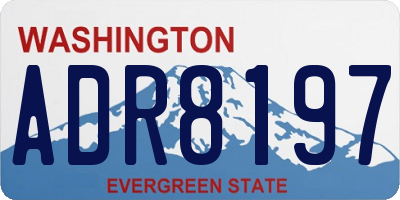 WA license plate ADR8197