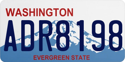 WA license plate ADR8198