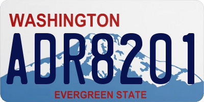 WA license plate ADR8201