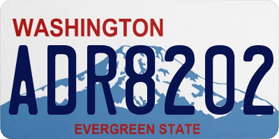 WA license plate ADR8202