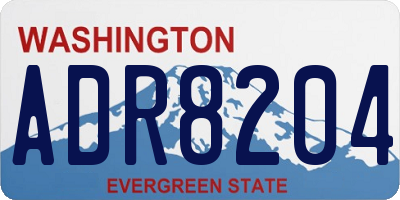 WA license plate ADR8204