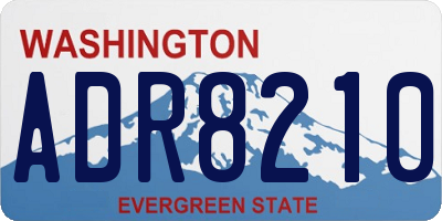 WA license plate ADR8210