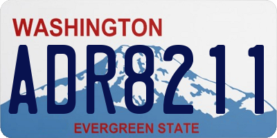 WA license plate ADR8211