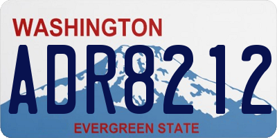 WA license plate ADR8212