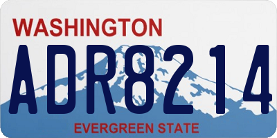 WA license plate ADR8214