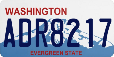 WA license plate ADR8217