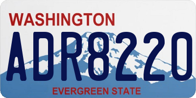 WA license plate ADR8220