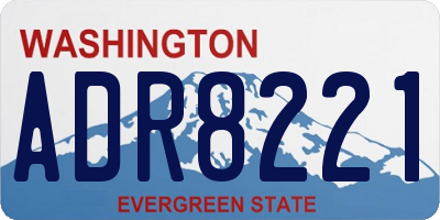 WA license plate ADR8221