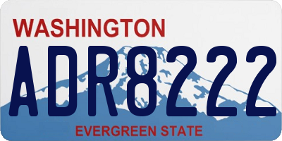 WA license plate ADR8222