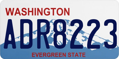 WA license plate ADR8223