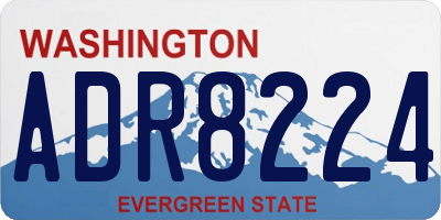 WA license plate ADR8224