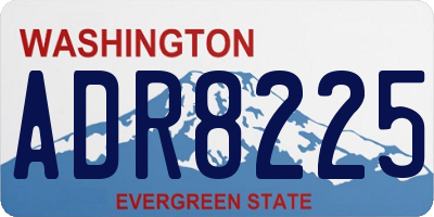 WA license plate ADR8225