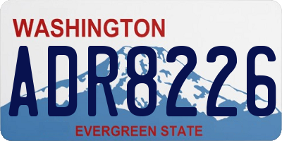 WA license plate ADR8226