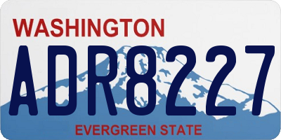 WA license plate ADR8227