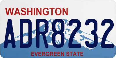WA license plate ADR8232
