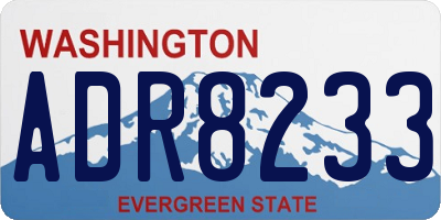 WA license plate ADR8233