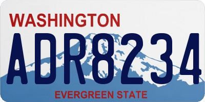 WA license plate ADR8234