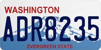 WA license plate ADR8235