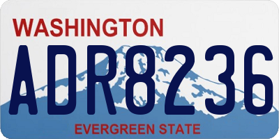 WA license plate ADR8236