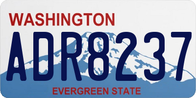 WA license plate ADR8237
