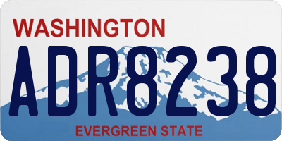 WA license plate ADR8238