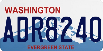 WA license plate ADR8240