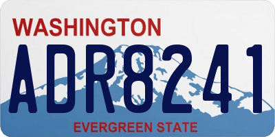 WA license plate ADR8241