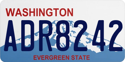 WA license plate ADR8242
