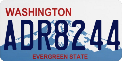 WA license plate ADR8244