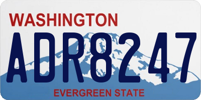 WA license plate ADR8247