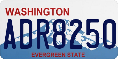 WA license plate ADR8250