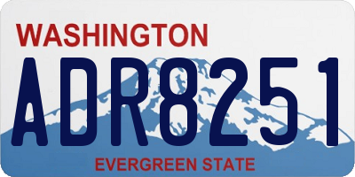 WA license plate ADR8251
