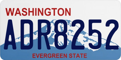 WA license plate ADR8252