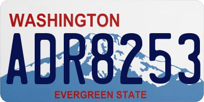 WA license plate ADR8253