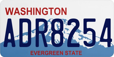 WA license plate ADR8254