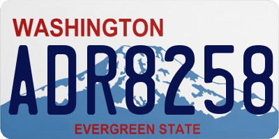 WA license plate ADR8258