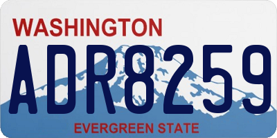 WA license plate ADR8259