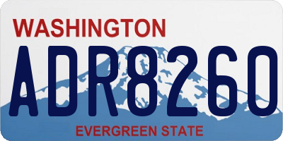 WA license plate ADR8260