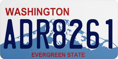 WA license plate ADR8261