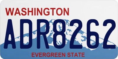 WA license plate ADR8262