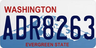 WA license plate ADR8263