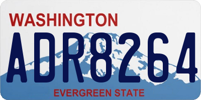 WA license plate ADR8264