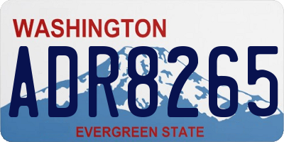 WA license plate ADR8265