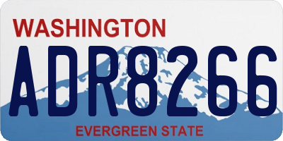 WA license plate ADR8266